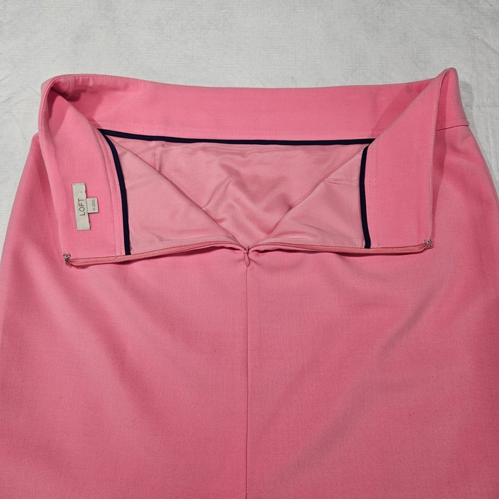 Ann Taylor LOFT Pink Pencil Skirt Size 10 Lined Knee‎ Length Business Casual - Picture 4 of 9